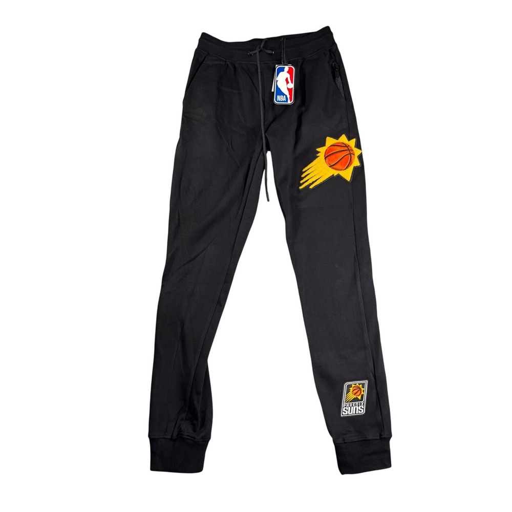 Pro Standard Phoenix Suns NBA Athletic Joggers Black Chenille Patches Mens S NWT